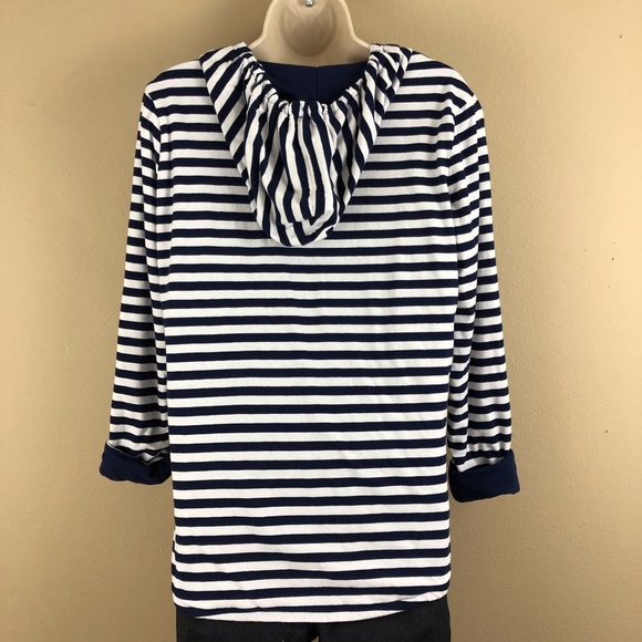 Gap Blue White Stripe Hoodie - Picture 16 of 16